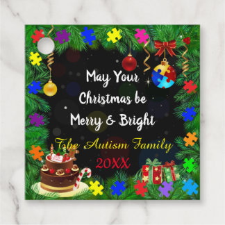 Kerst van autisme bedankjes labels