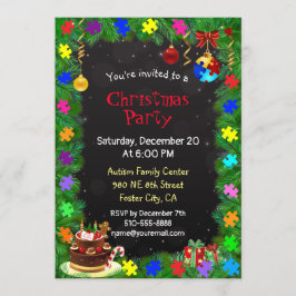 Kerst van autisme kaart