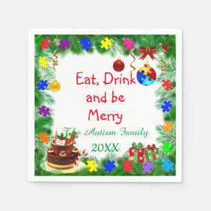 Kerst van autisme servet