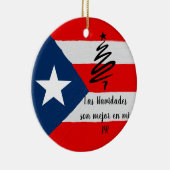 Kerst van Boricua Puerto Rico Keramisch Ornament (Rechts)