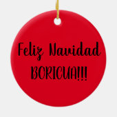 Kerst van Boricua Puerto Rico Keramisch Ornament (Achterkant)