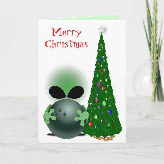 Kerst van Bowler Feestdagen Kaart (Voorkant)