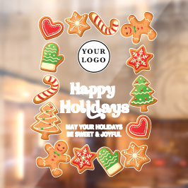 Kerst van cafés in cafés raamsticker