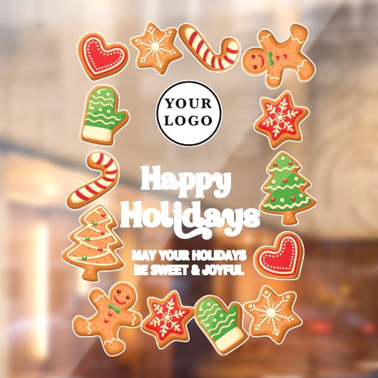 Kerst van cafés in cafés  raamsticker (Vel 2)