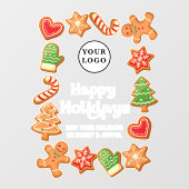 Kerst van cafés in cafés  raamsticker (Vel)