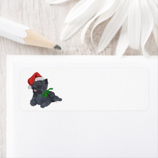 Kerst van Cairn Terrier Etiket (Insitu)