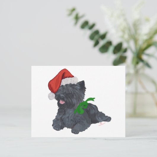 Kerst van Cairn Terrier Feestdagenkaart (Staand voorkant)
