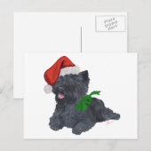 Kerst van Cairn Terrier Feestdagenkaart (Voorkant / Achterkant)