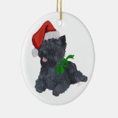 Kerst van Cairn Terrier Keramisch Ornament (Rechts)