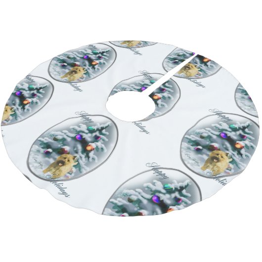 Kerst van Cairn Terrier Kerstboom Rok (Gekanteld)