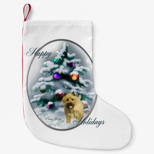 Kerst van Cairn Terrier Kleine Kerstsok (Voorkant)