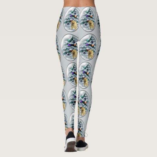 Kerst van Cairn Terrier Leggings (Achterkant)