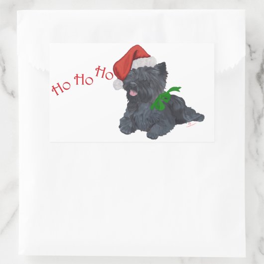 Kerst van Cairn Terrier Rechthoekige Sticker (Tas)