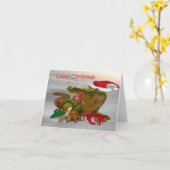 Kerst van Cajun door de bayou alligator en vriende Kaart (Gele Bloem)