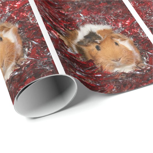 Kerst van cavia's cadeaupapier (Rol Hoek)