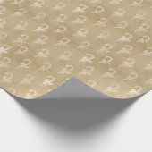 Kerst van Champagne: snoepjes op Tan-achtergrond Cadeaupapier (Hoek)