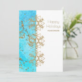 Kerst van Cheer Gold en Waterverf Company Bedankkaart (Staand voorkant)