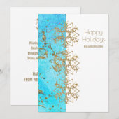 Kerst van Cheer Gold en Waterverf Company Bedankkaart (Voorkant / Achterkant)