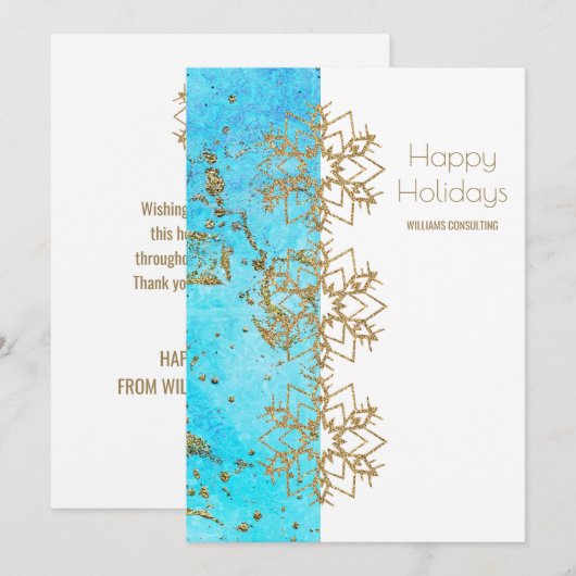 Kerst van Cheer Gold en Waterverf Company Bedankkaart (Voorkant / Achterkant)