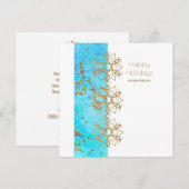 Kerst van Cheer Gold en Waterverf Company Bedankkaart (Voorkant / Achterkant)