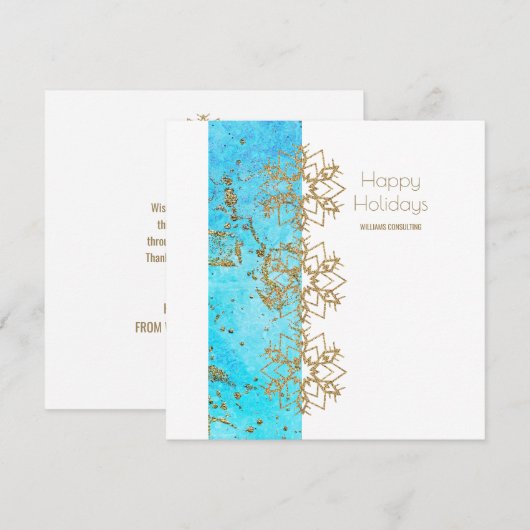 Kerst van Cheer Gold en Waterverf Company Bedankkaart (Voorkant / Achterkant)