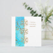 Kerst van Cheer Gold en Waterverf Company Bedankkaart (Staand voorkant)