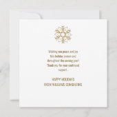 Kerst van Cheer Gold en Waterverf Company Bedankkaart (Achterkant)