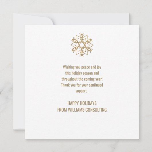 Kerst van Cheer Gold en Waterverf Company Bedankkaart (Achterkant)