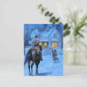 kerst van Cowboy Feestdagenkaart (Staand voorkant)