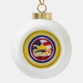 Kerst van de Armor Keramische Bal Ornament (Voorkant)