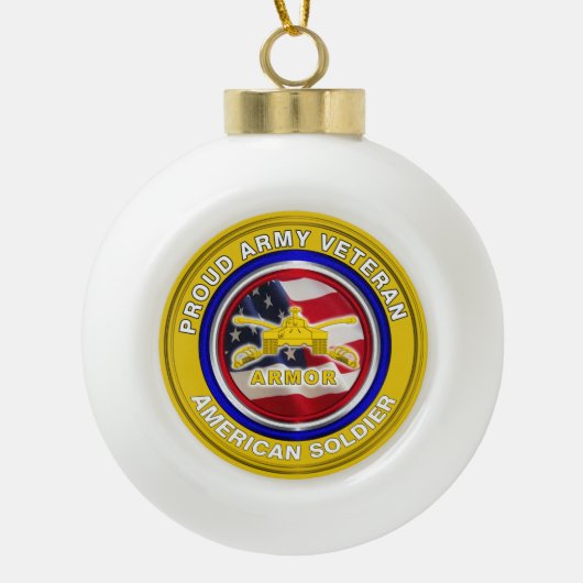 Kerst van de Armor Keramische Bal Ornament (Voorkant)