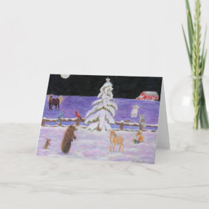 Kerst van de autistische kunstenaar Marci Deutsch Feestdagen Kaart
