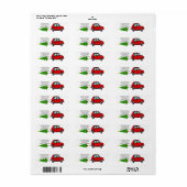Kerst van de auto en kerstmis etiket (Full Sheet)