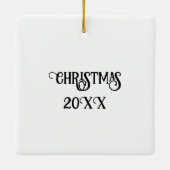 Kerst van de Boek Lover Keramisch Ornament (Achterkant)