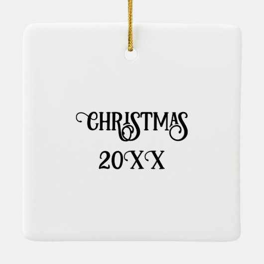 Kerst van de Boek Lover Keramisch Ornament (Achterkant)