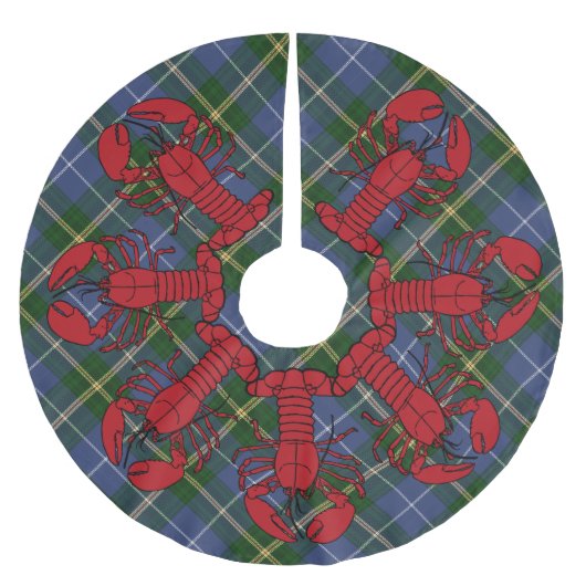 Kerst van de boomrok Nova Scotia tartan lobster Kerstboom Rok (Voorkant)