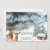 Kerst van de bosdierentuin Rustic Woodland Kaart (Voorkant)