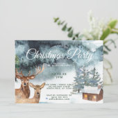 Kerst van de bosdierentuin Rustic Woodland Kaart (Staand voorkant)