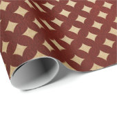 Kerst van de Bourgogne en de kraft Retro Cadeaupapier (Rol Hoek)