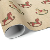 Kerst van de Bourgogne en de kraft Retro Cadeaupapier (Rol Hoek)