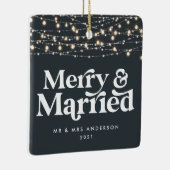 Kerst van de bruiloft keramisch ornament (Rechts)