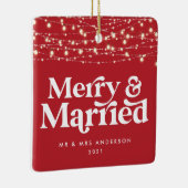 Kerst van de bruiloft keramisch ornament (Rechts)