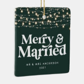 Kerst van de bruiloft keramisch ornament (Rechts)