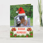 Kerst van de bruine Goat Feestdagen Kaart (Voorkant)