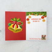 Kerst van de bruine Goat Feestdagen Kaart (Binnen)