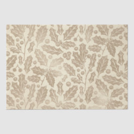 Kerst van de Champagne: Holly Leaves en Berries Tissuepapier