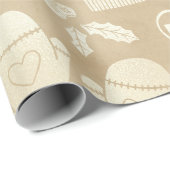 Kerst van de Champagne: Petten, Mittens, snoepsuik Cadeaupapier (Rol Hoek)