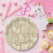 Kerst van de Champagne: Petten, Mittens, snoepsuik Papieren Bordje (Feest)