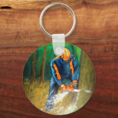 Kerst van de chirurg rond Birthday Sleutelhanger (Voorkant)