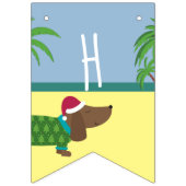 Kerst van de Cute Puppy Dog in juli Vlaggetjes (Tweede vlag)